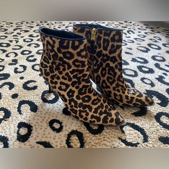 Leopard calf skin stiletto ankle boot - Picture 4 of 5